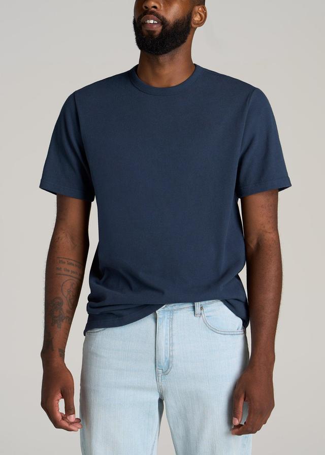 LJ&S Heavyweight RELAXED-FIT Tall Tee in Vintage Midnight Navy Product Image