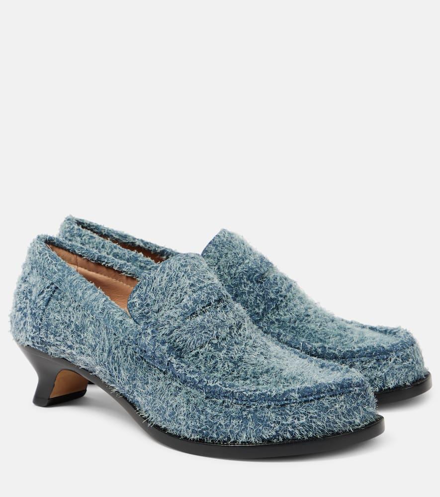 Campo Brushed-suede Pumps In Blue Product Image