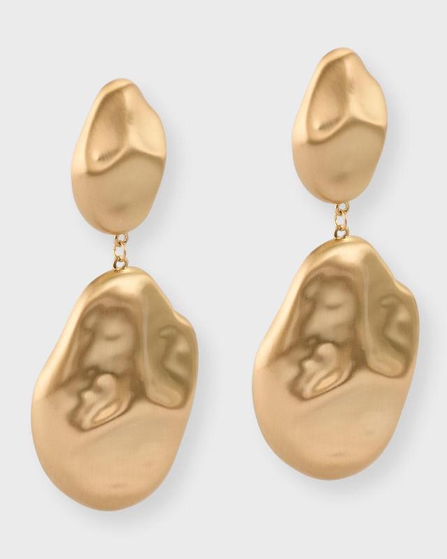 Cult Gaia Dunia Brushed Metal Drop Earrings Product Image