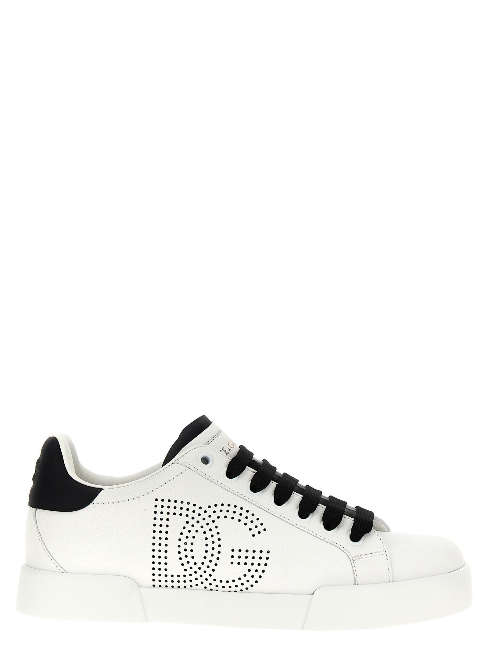 DOLCE & GABBANA Portofino Sneakers White/black In Weiss Product Image