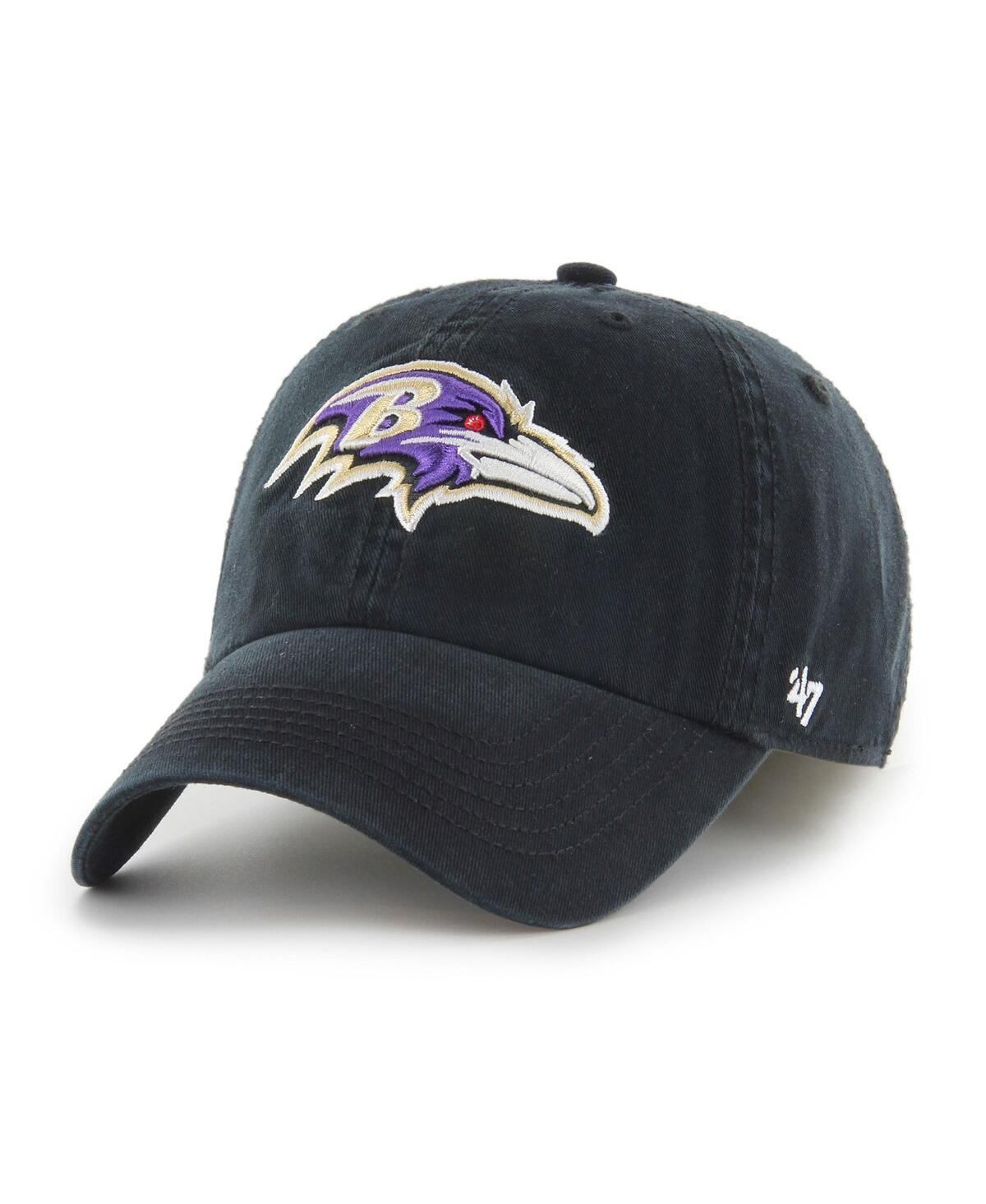 Mens 47 Brand Black Baltimore Ravens Franchise Logo Fitted Hat Product Image