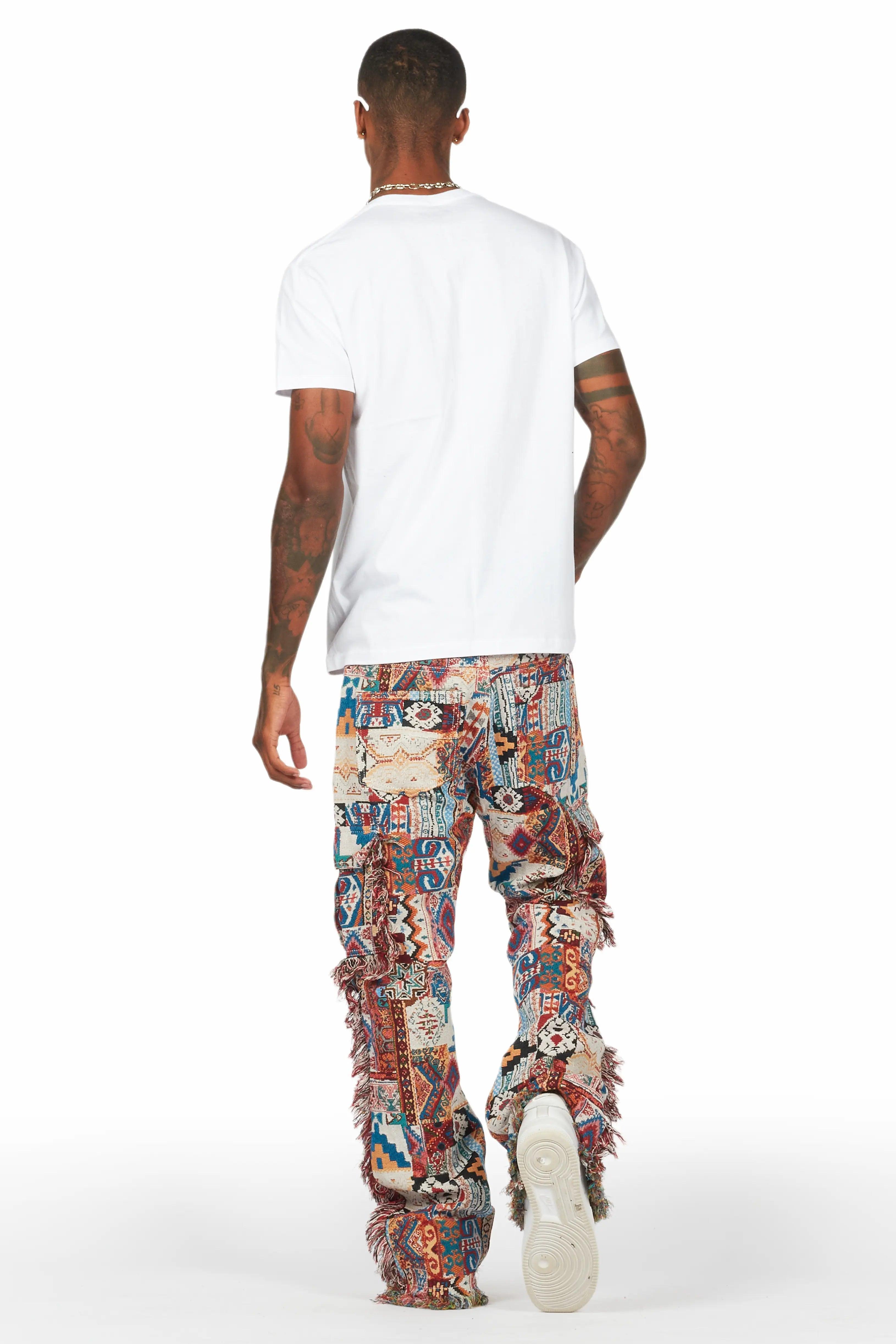 Percy Multi Tapestry Slim Flare Pants Male Product Image