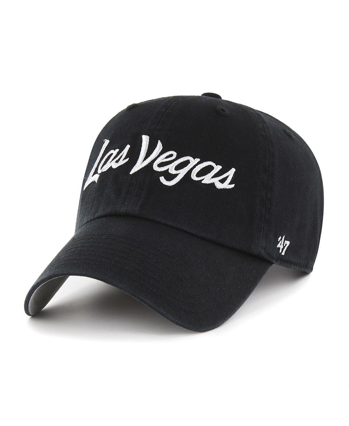 Mens 47 Black Las Vegas Raiders Crosstown Clean Up Adjustable Hat Product Image