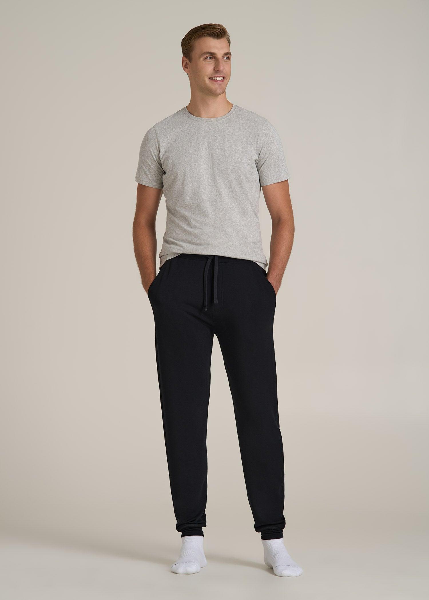 Sleep Joggers for Tall Men in Black Product Image