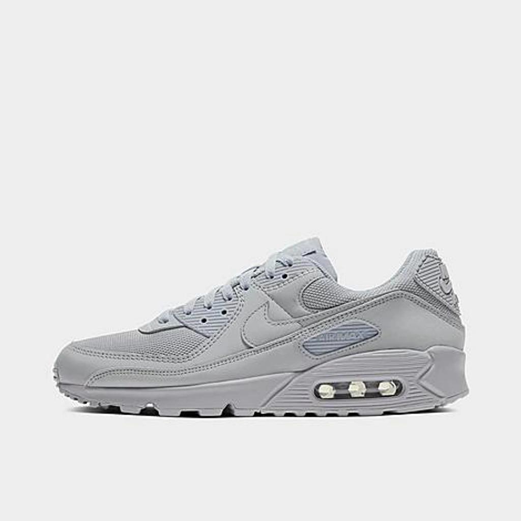 NIKE Air Max 90 Wolf Grey/wolf Grey/wolf Grey/black Men's Low Shoe Product Image