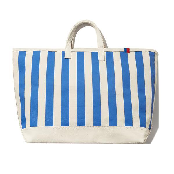 The All Over Striped Tote - Canvas/Royal Blue Product Image