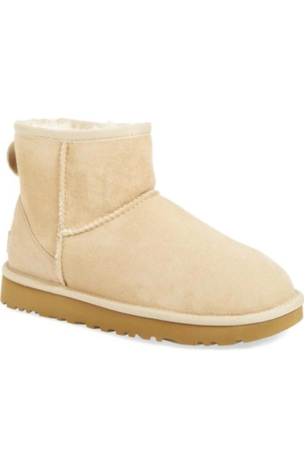 'classic Mini Ii' Genuine Shearling Lined Boot (women) In Beige Product Image