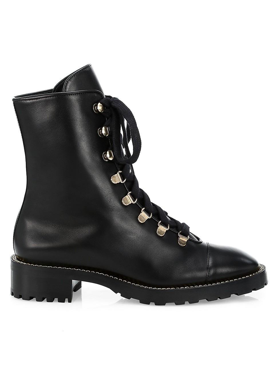 Womens Kolbie Leather Combat Boots product image