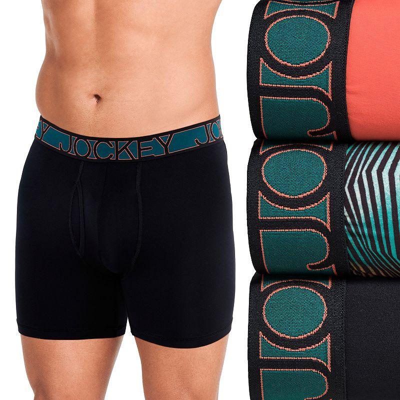 Mens Jockey 3-Pack Active Microfiber 5 Boxer Briefs Product Image