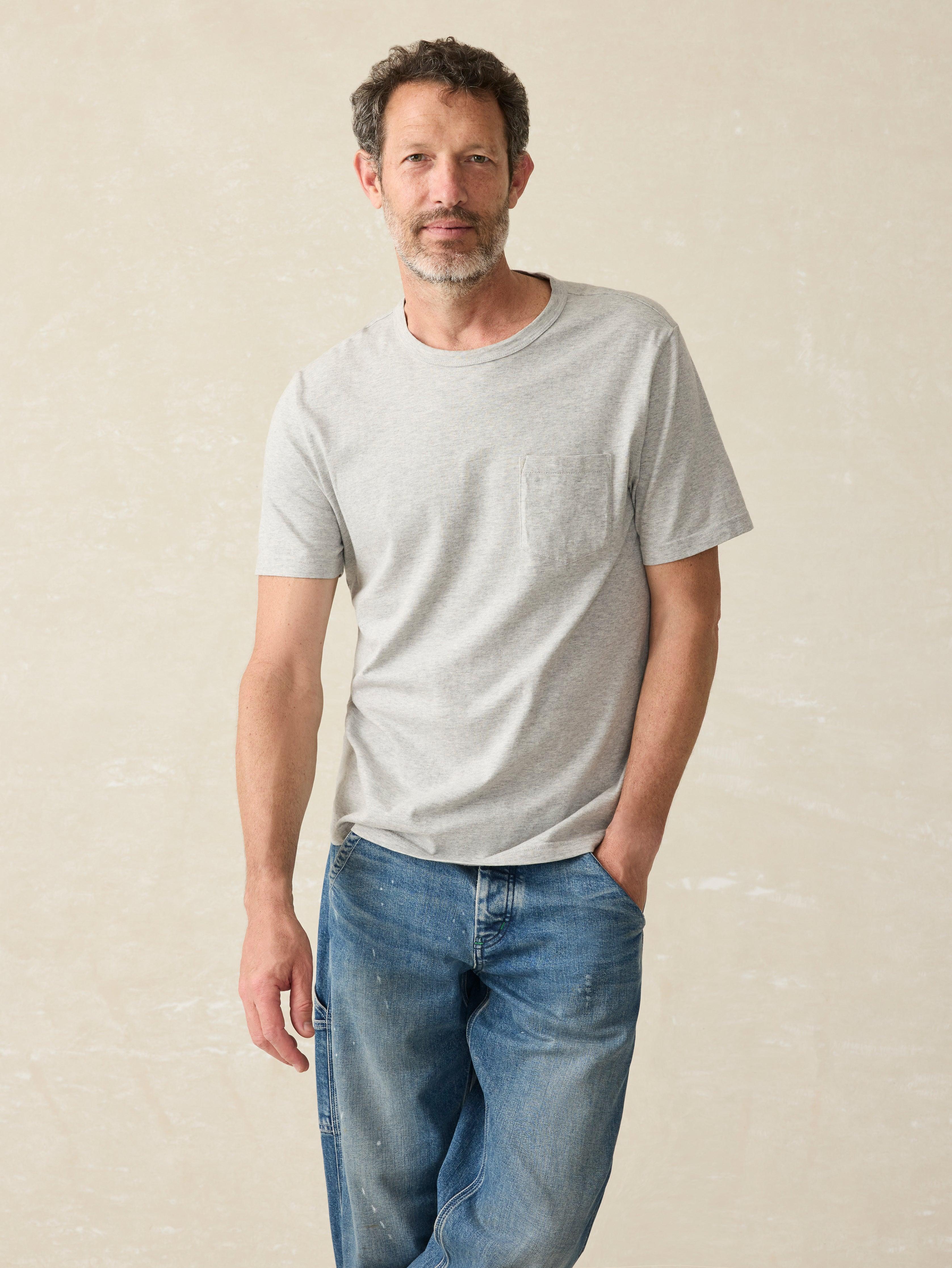 Sunwashed Pocket Tee (Tall) - Heather Grey Male Product Image