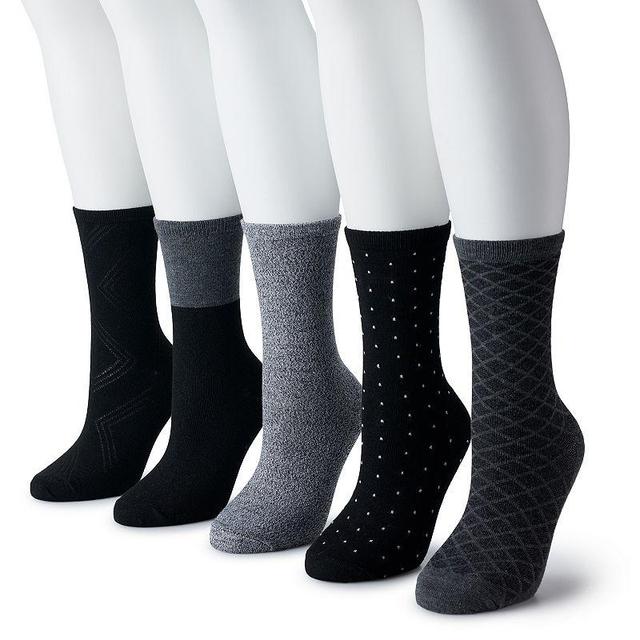 Womens Sonoma Goods For Life 5-Pack Geo Crew Socks Product Image