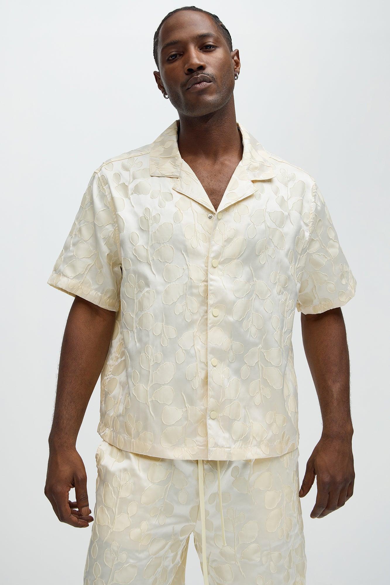 Fenno Jacquard Shirt - Off White Product Image