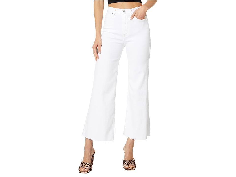 7 For All Mankind Raw Hem Ultra High Waist Crop Flare Jeans Product Image