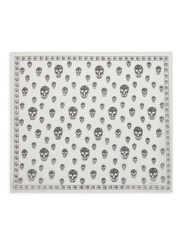 Womens Skull Silk Chiffon Scarf Product Image