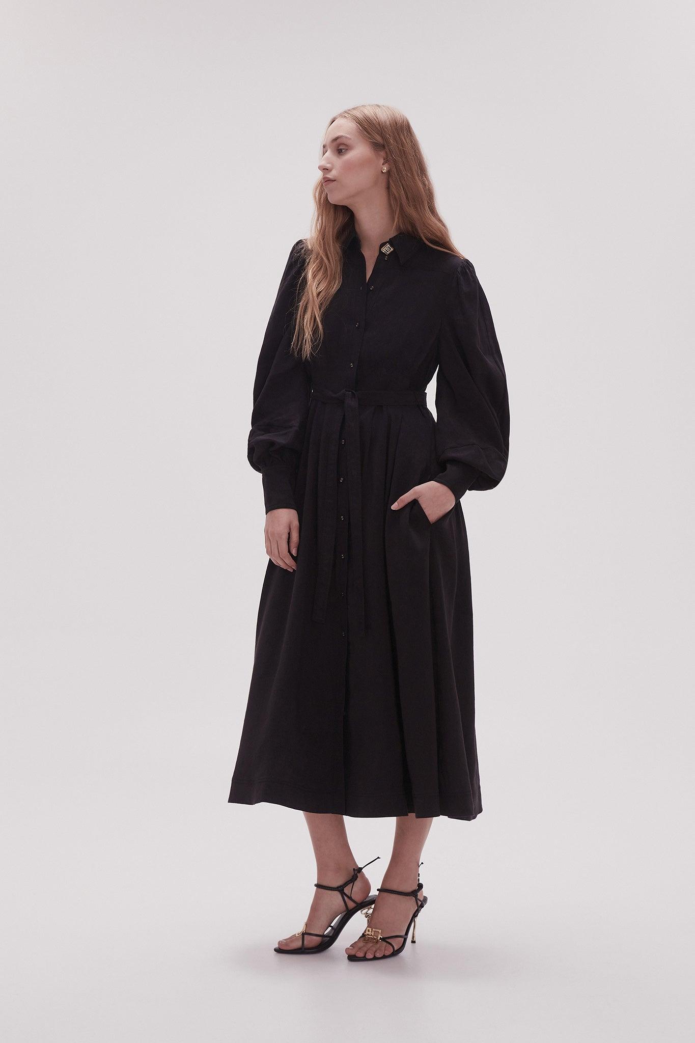 Bonnie Knot Sleeve Midi Dress Female Product Image