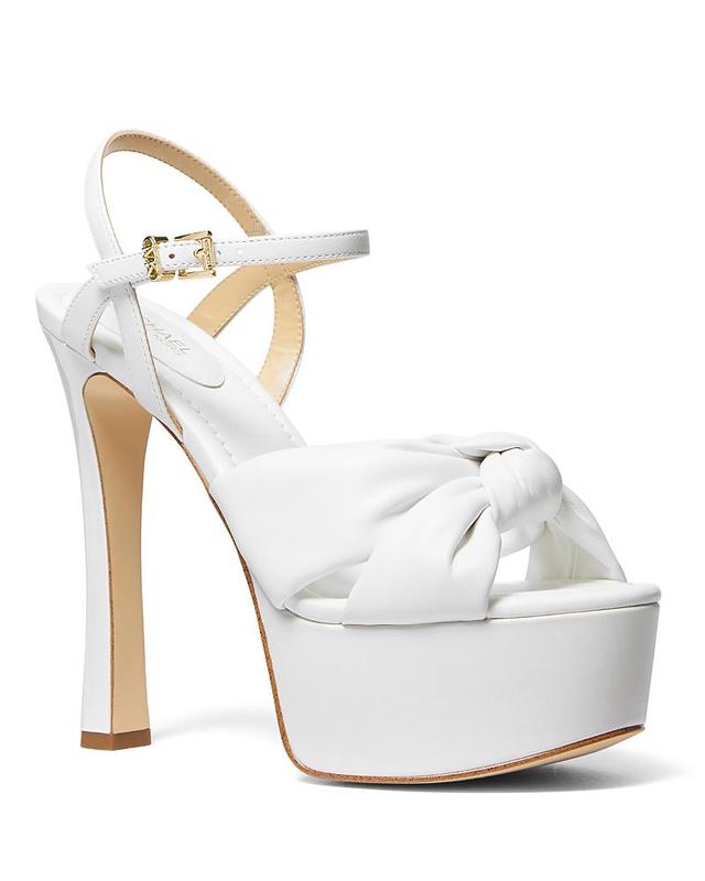 Michael Kors Womens Elena Ankle Strap Knotted Platform Sandals Product Image