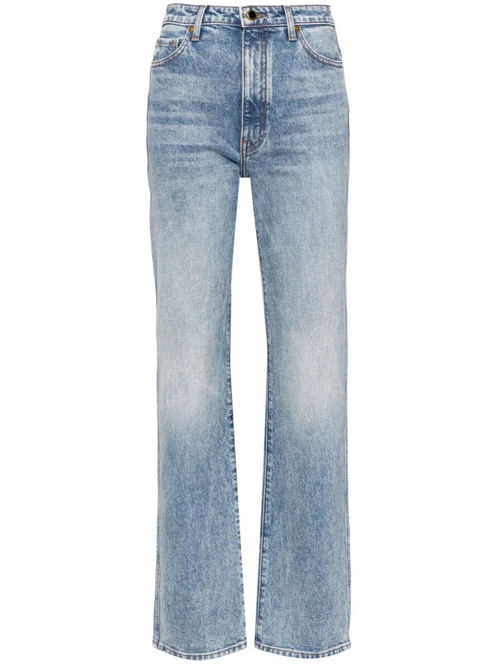 KHAITE Straight Mid-rise Jeans In Blue Product Image