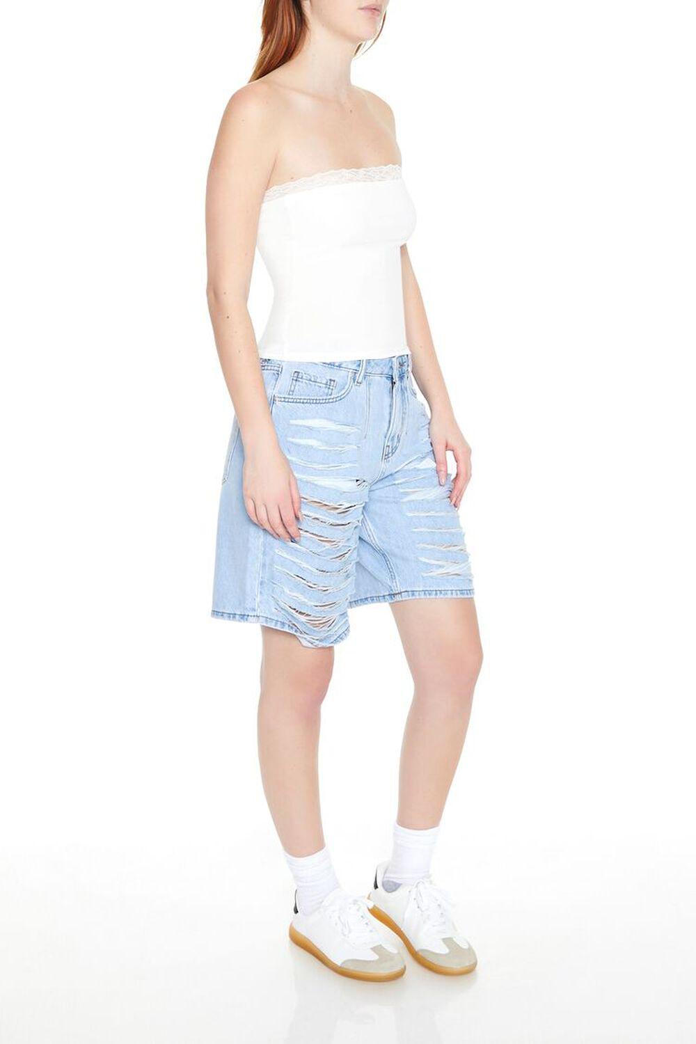 Distressed Denim Bermuda Shorts | Forever 21 Product Image