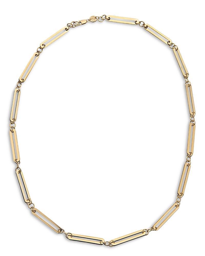 Jennifer Zeuner Zadie Chain Link Necklace in 18K Gold Plated Sterling Silver, 20 Product Image