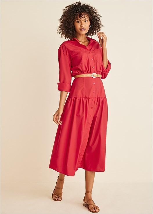 Collared Midi Dress Product Image