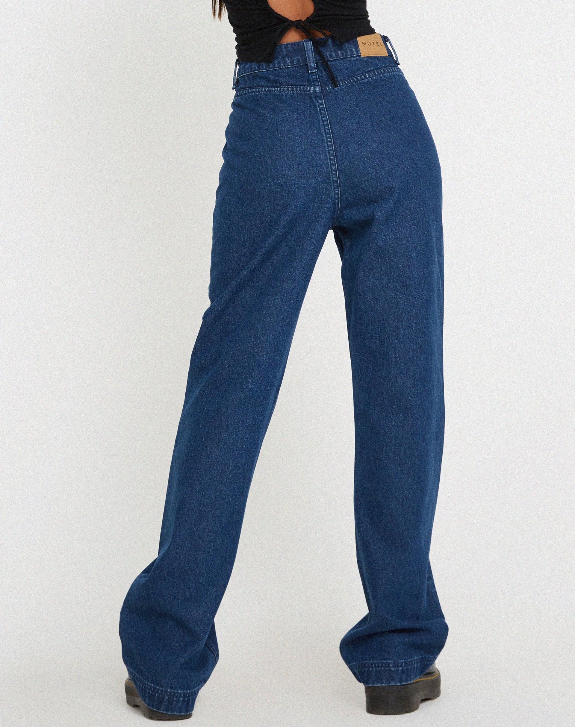 Retro Pocket Flare Jeans in 90's Indigo Product Image