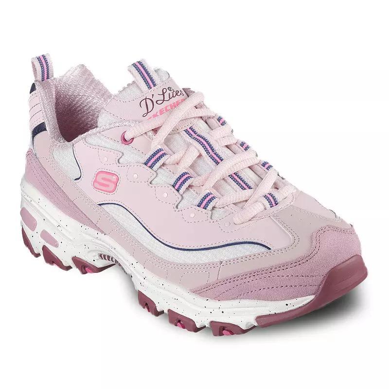 Skechers DLites Bold Views Womens Sneakers Pink Team Product Image