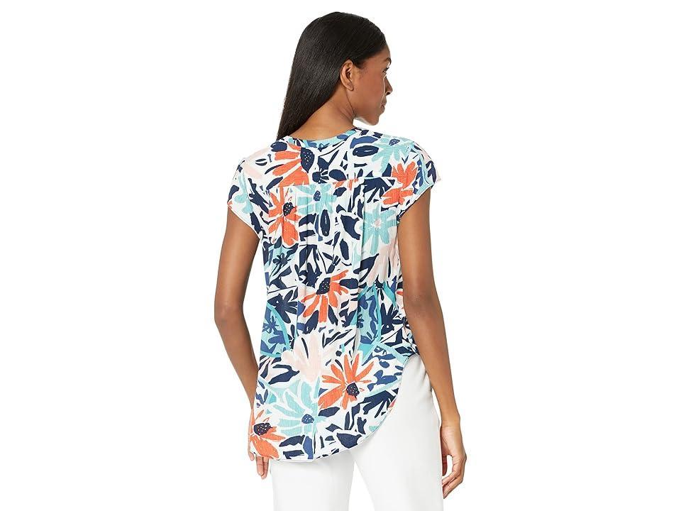 NIC+ZOE Petite Tropical Patchwork Top Women's Clothing Product Image