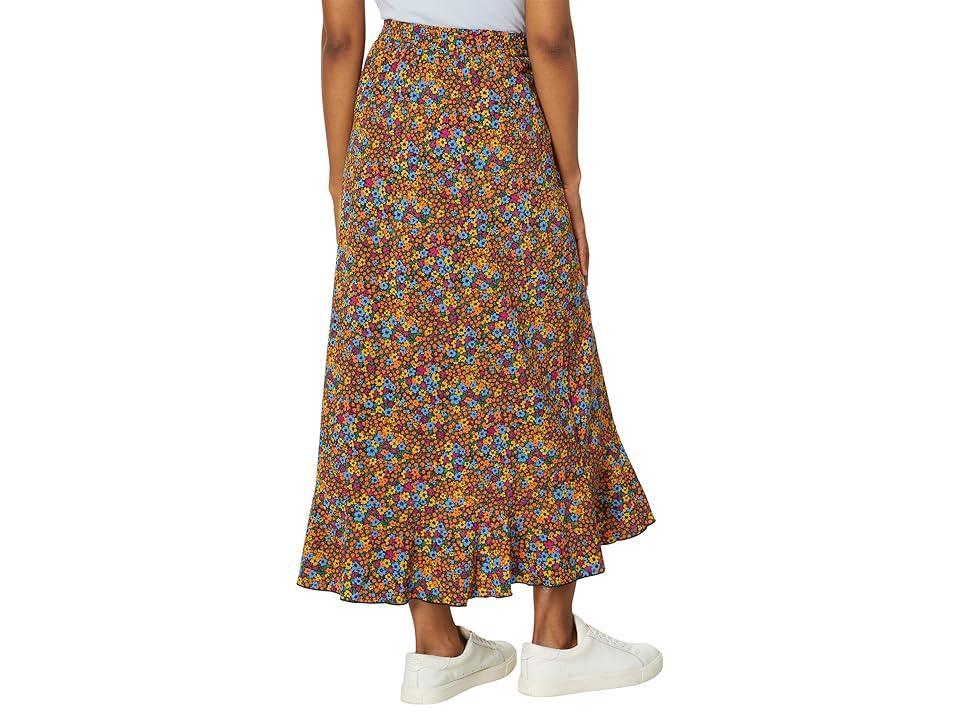 Toad&Co Sunkissed Wrap Skirt (Black Micro Floral Print) Women's Skirt Product Image