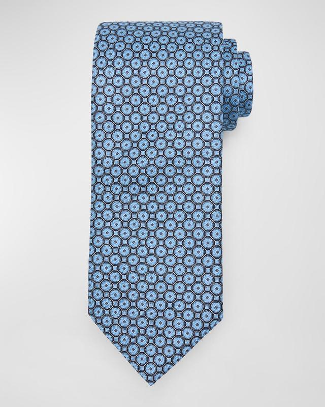 Mens Circle-Print Silk Tie Product Image