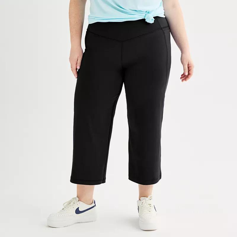 Plus Size Tek Gear Ultra Stretch Wide Leg Crop Pants, Womens Product Image