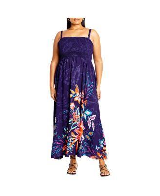 Plus Size Island Breeze Placement Dress Product Image