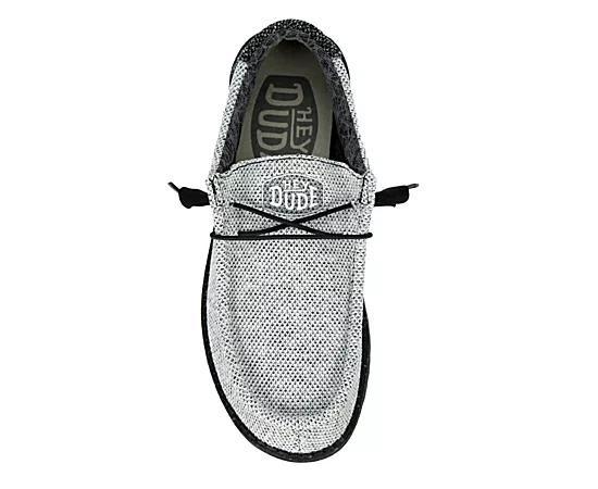 HEYDUDE Mens HEYDUDE Wally Stretch - Mens Running Shoes Grey/Black/Black Product Image