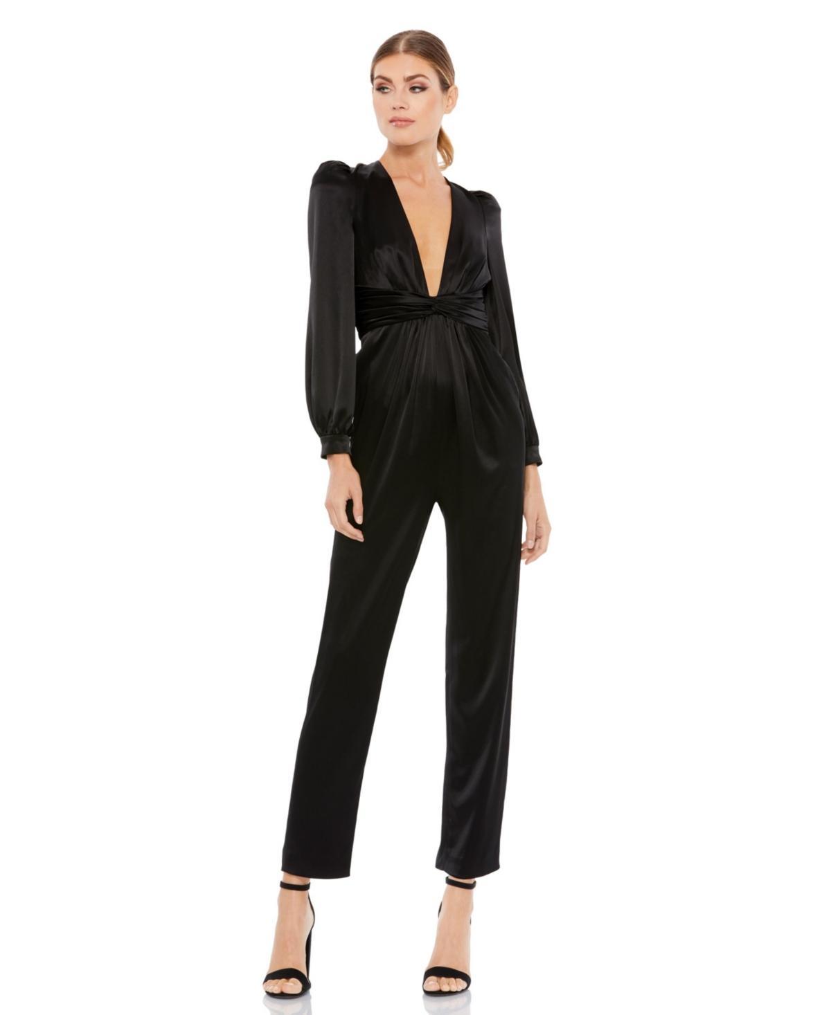 Womens Satin Charmeuse Jumpsuit Product Image