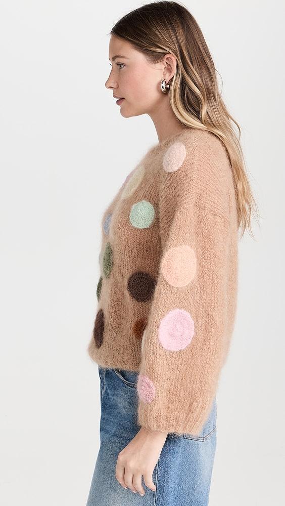 Rose Carmine Mohair Sweater Dots | Shopbop Product Image