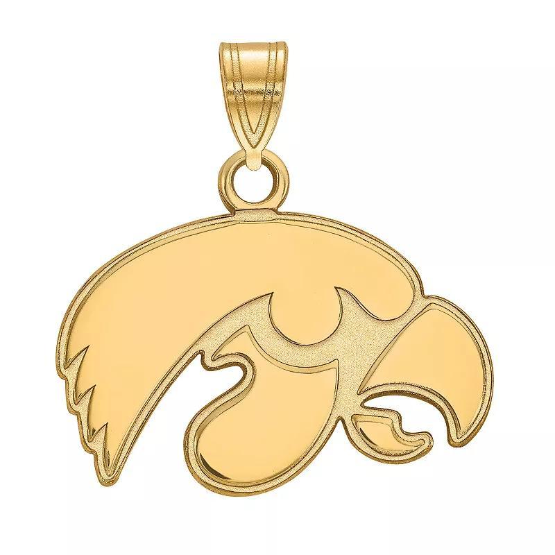 LogoArt 10k Yellow Gold Iowa Hawkeyes Small Pendant, Womens 10k Gold Product Image