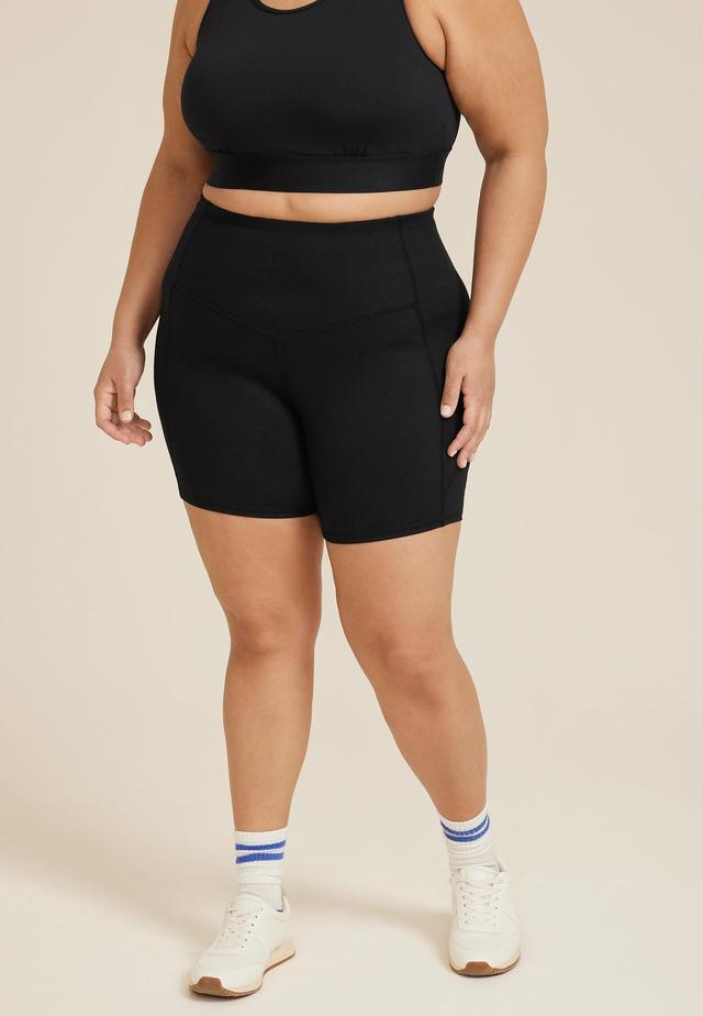 Maurices Plus Size Womens Super High Rise Luxe 6In Bike Shorts Size 1X Product Image