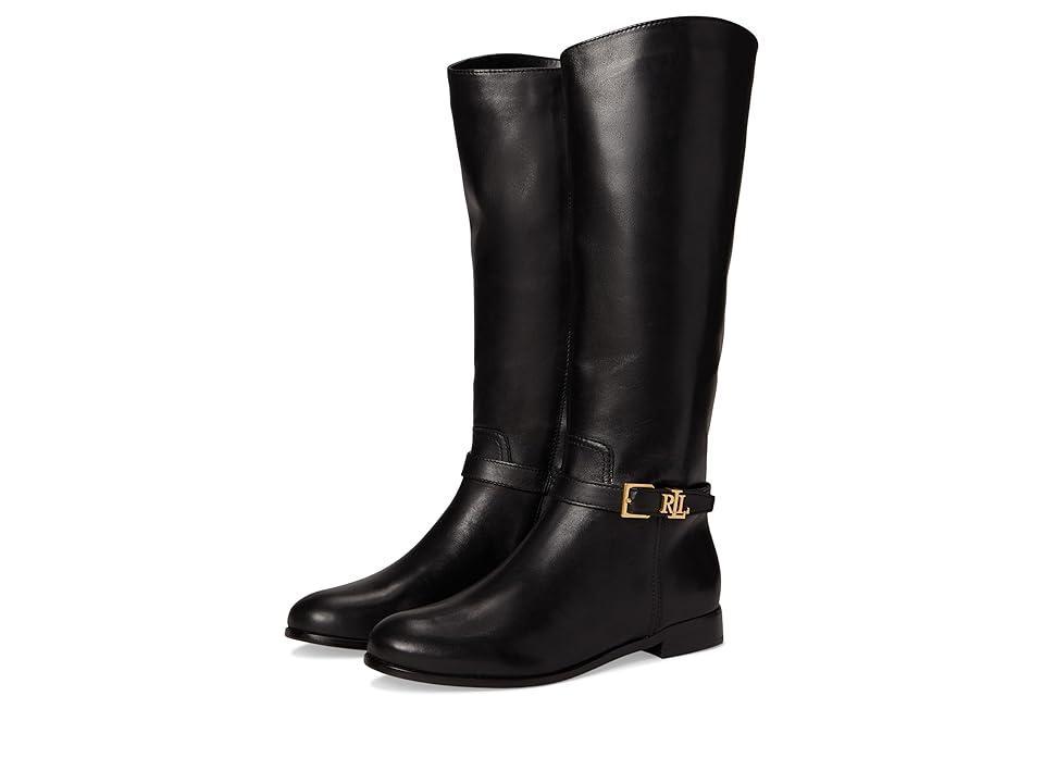 Lauren Ralph Lauren Brooke Burnished Leather Riding Boots Women's Boots Product Image