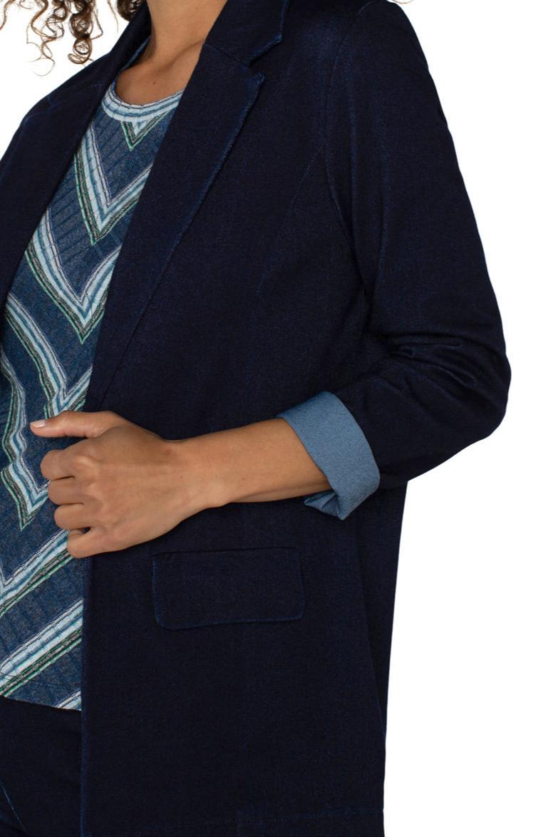 Boyfriend Blazer- Indigo Rinse Product Image