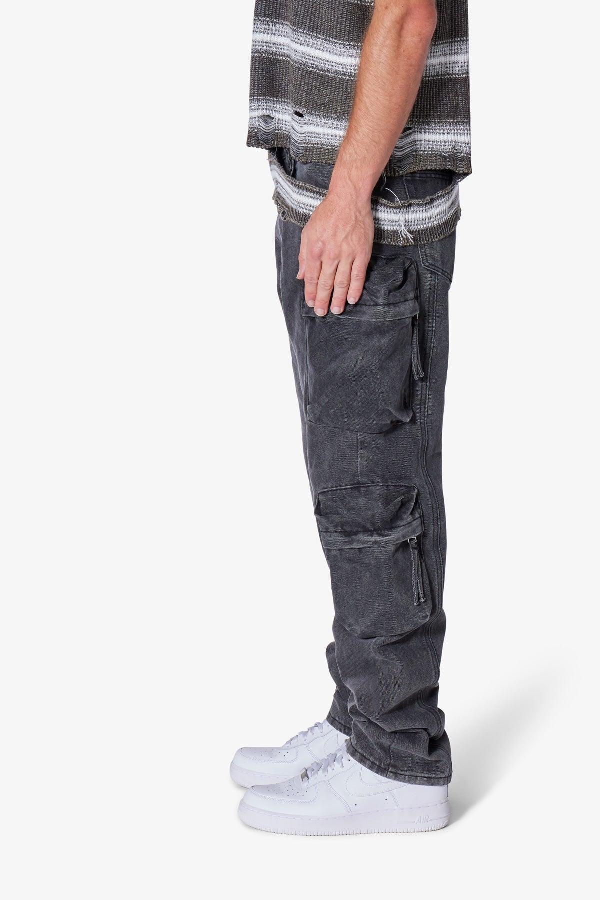 Wide Bellow Cargo Denim - Black Product Image