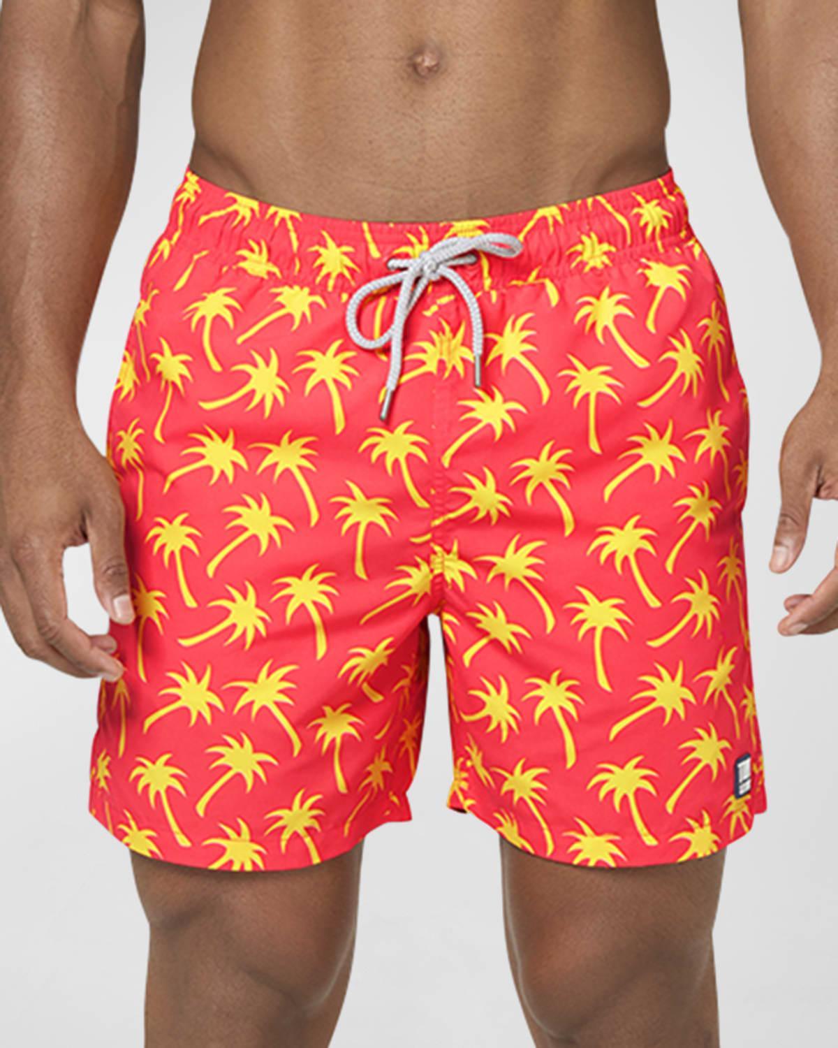 Mens Palm-Print Swim Shorts Product Image