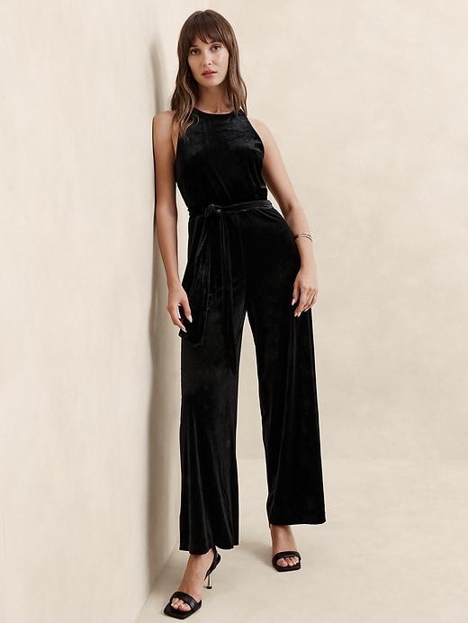 Velvet Knit Jumpsuit Product Image