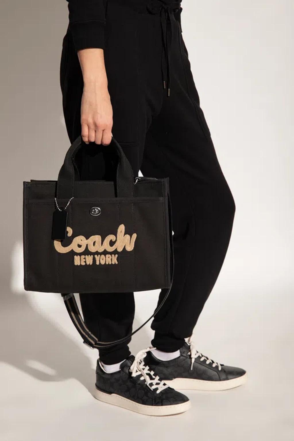 Logo Canvas Cargo Tote Bag In Black Product Image