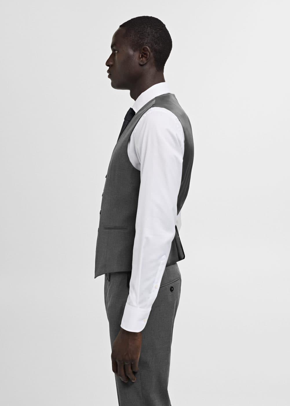 MANGO MAN - Super slim-fit stretch fabric suit vest greyMen Product Image