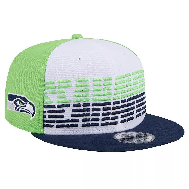 Mens New Era /College Navy Seattle Seahawks Throwback Space 9FIFTY Snapback Hat Product Image