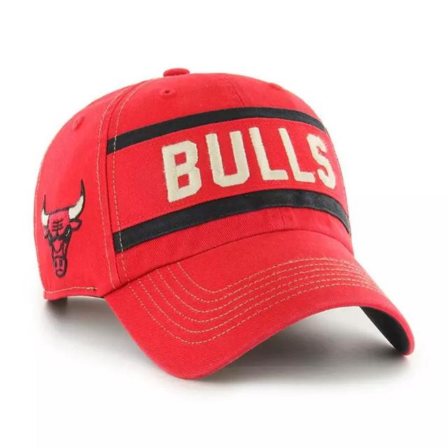 Mens 47 Brand Red Distressed Chicago Bulls Quick Snap Clean Up Adjustable Hat Product Image