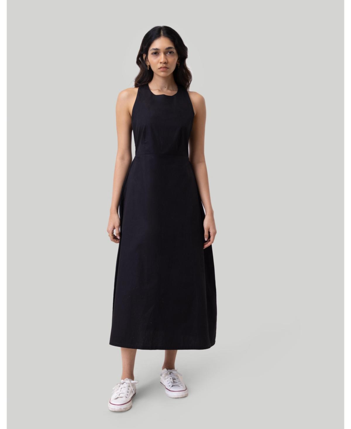 Womens Cross-back Midi Dress Product Image