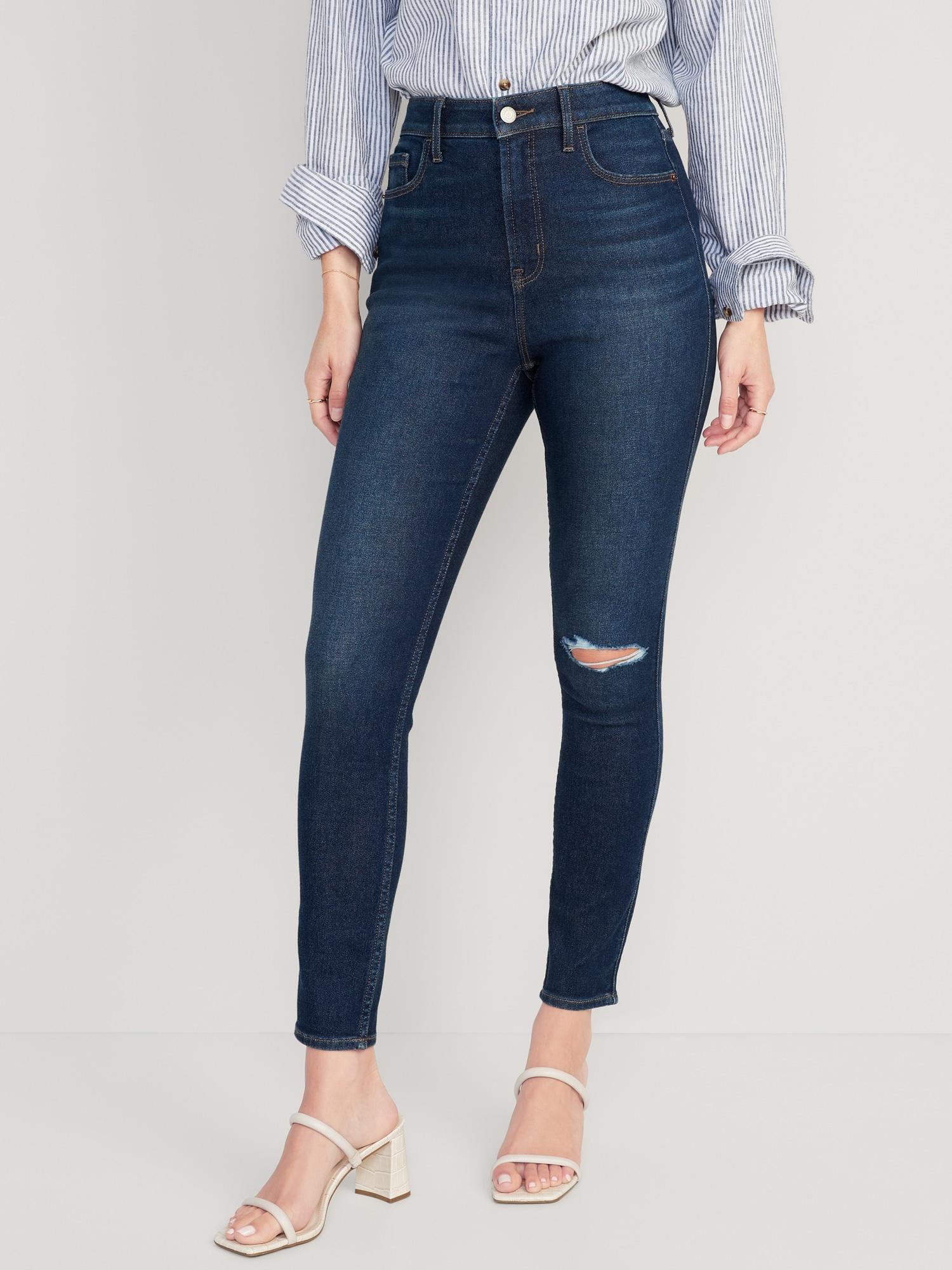 Extra High-Waisted Rockstar 360 Stretch Super-Skinny Jeans Product Image