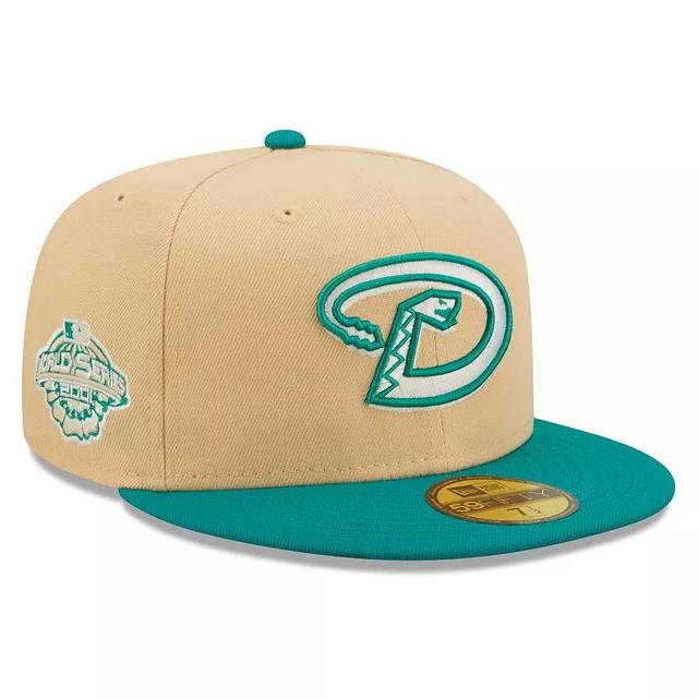 Mens New Era Natural/Teal Arizona Diamondbacks Mango Forest 59FIFTY fitted hat Product Image