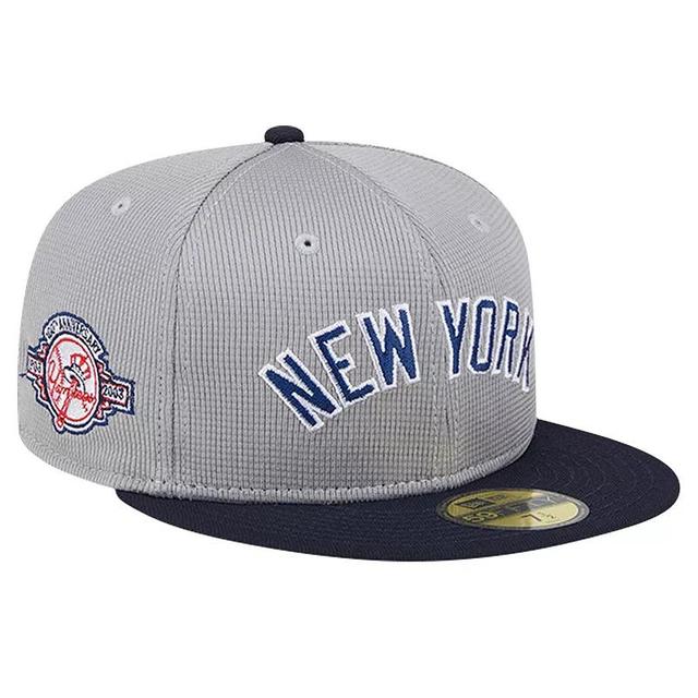 Mens New Era Gray New York Yankees Pivot Mesh 59FIFTY Fitted Hat Product Image