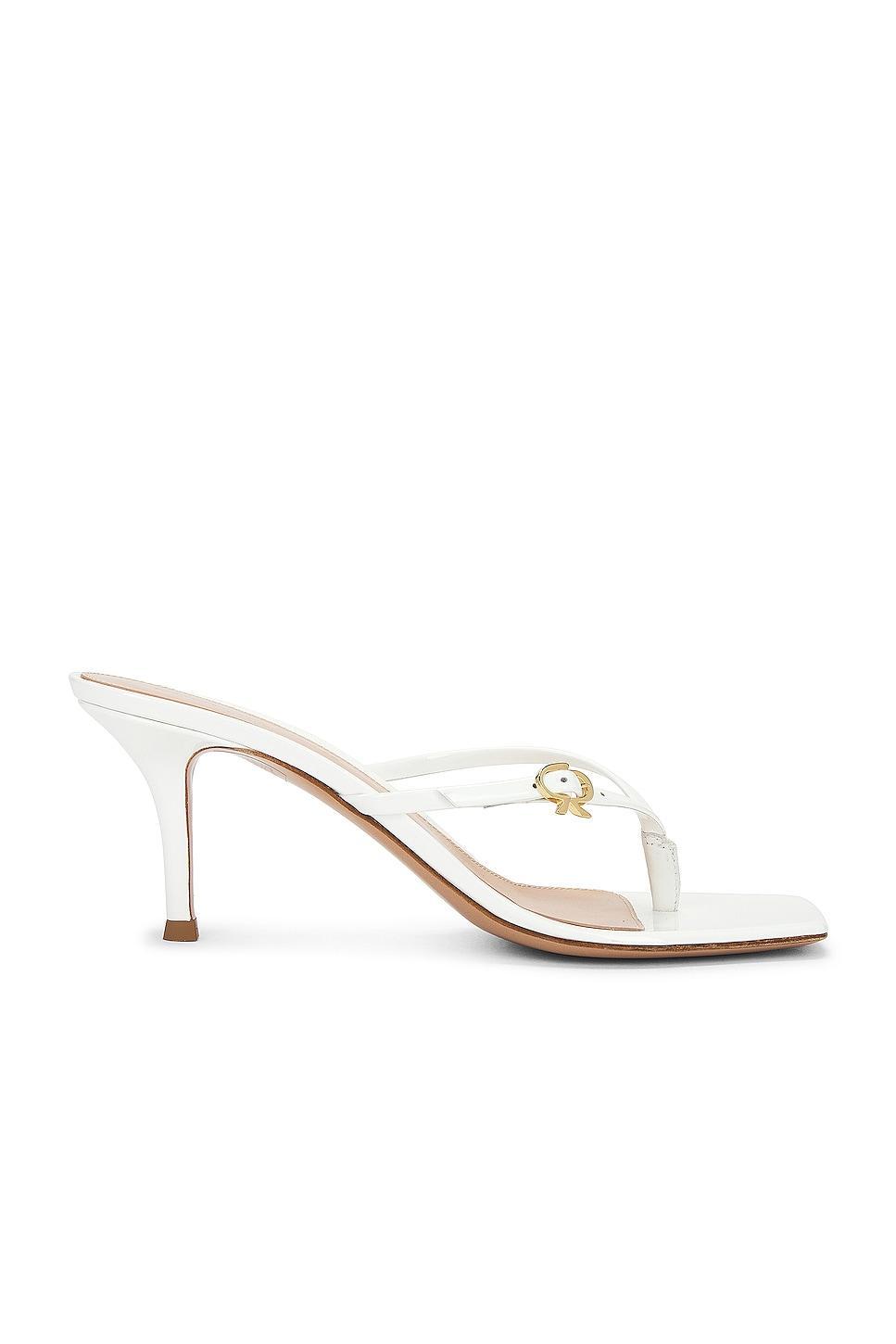 Gianvito Rossi Vernice Sandal in White Product Image